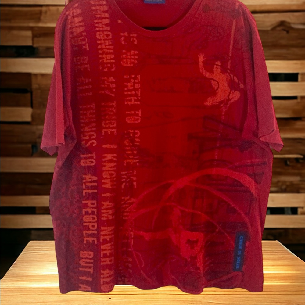 Vntg. 90's‎ Cirque Du Soleil Red Lyrical Tee Shirt Large EUC